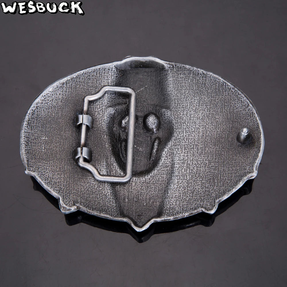 Western Cowboy Skull Belt Buckle