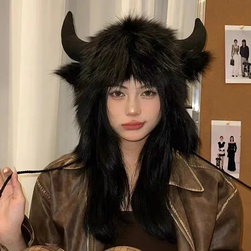 Cow Horn Pullover Hat