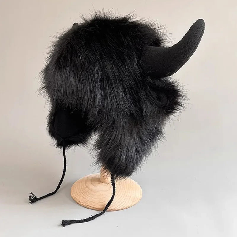 Cow Horn Pullover Hat