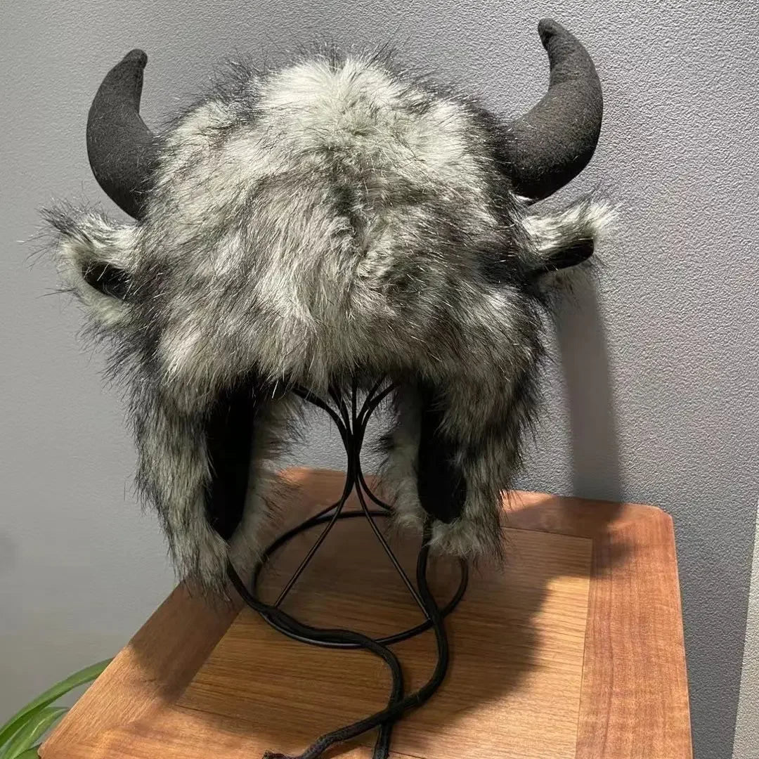 Cow Horn Pullover Hat