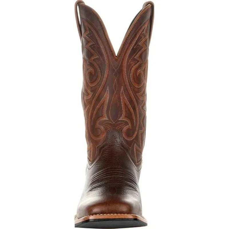 Men Boots Mid Calf Western Boots